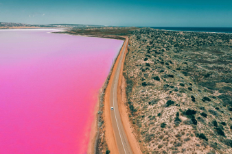 Australia's Pink Lake: Natural Beauty and scientific mystery